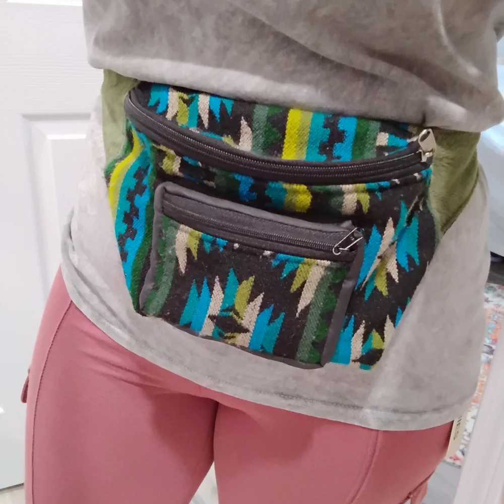 Colorful Patterned Waist Bag - Picture 1 of 7
